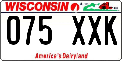 WI license plate 075XXK