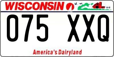 WI license plate 075XXQ
