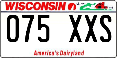 WI license plate 075XXS