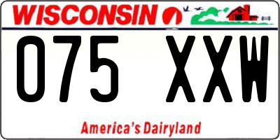 WI license plate 075XXW