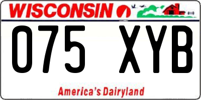 WI license plate 075XYB