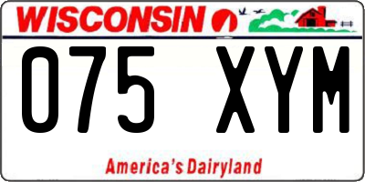 WI license plate 075XYM