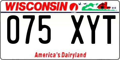 WI license plate 075XYT