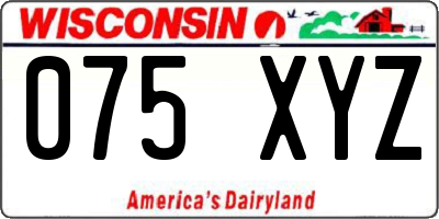 WI license plate 075XYZ