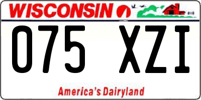 WI license plate 075XZI