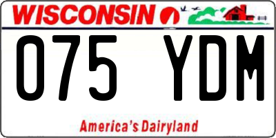 WI license plate 075YDM