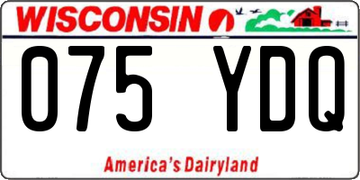 WI license plate 075YDQ