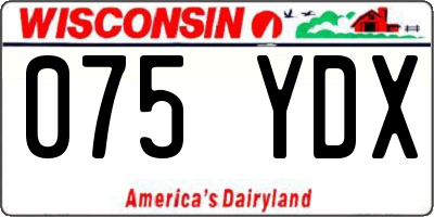 WI license plate 075YDX