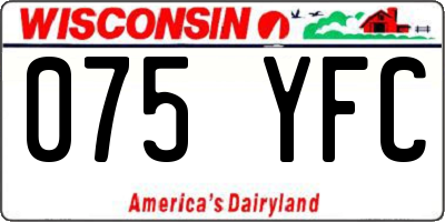 WI license plate 075YFC
