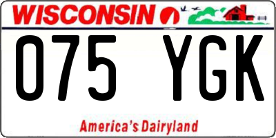 WI license plate 075YGK