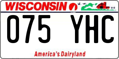 WI license plate 075YHC