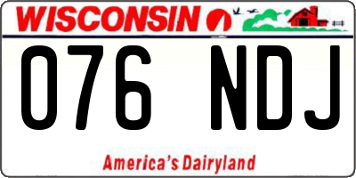 WI license plate 076NDJ