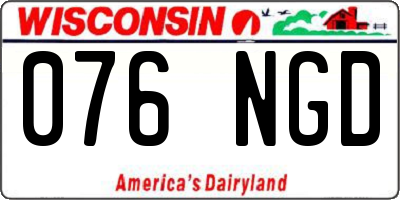 WI license plate 076NGD
