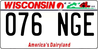 WI license plate 076NGE