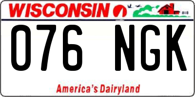 WI license plate 076NGK