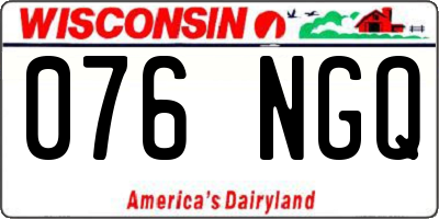 WI license plate 076NGQ