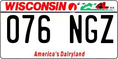 WI license plate 076NGZ