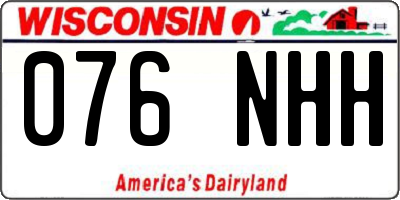 WI license plate 076NHH