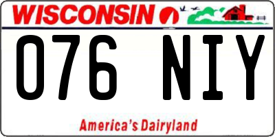 WI license plate 076NIY
