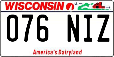WI license plate 076NIZ