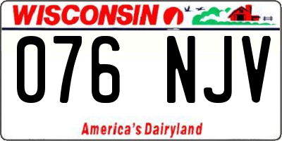 WI license plate 076NJV