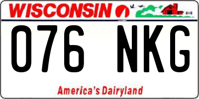 WI license plate 076NKG