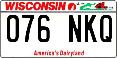 WI license plate 076NKQ