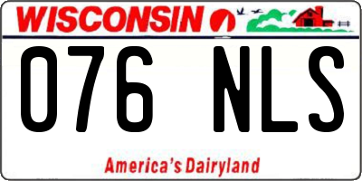 WI license plate 076NLS