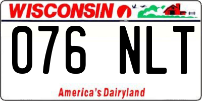WI license plate 076NLT