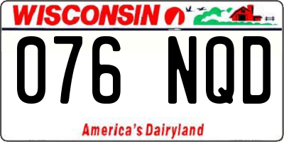 WI license plate 076NQD