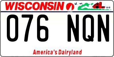 WI license plate 076NQN