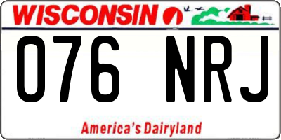 WI license plate 076NRJ
