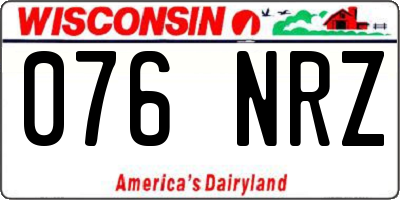 WI license plate 076NRZ