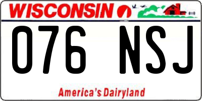WI license plate 076NSJ