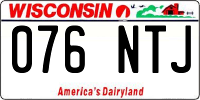 WI license plate 076NTJ