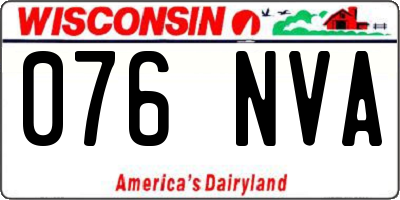 WI license plate 076NVA