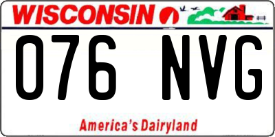 WI license plate 076NVG