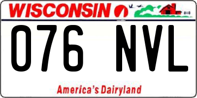 WI license plate 076NVL