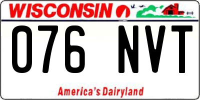 WI license plate 076NVT