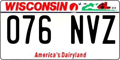 WI license plate 076NVZ