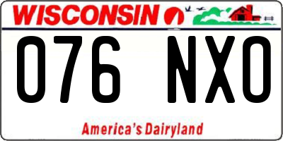 WI license plate 076NXO