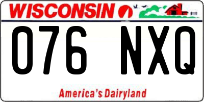WI license plate 076NXQ