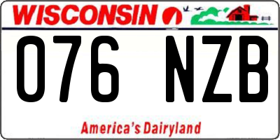 WI license plate 076NZB