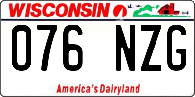 WI license plate 076NZG