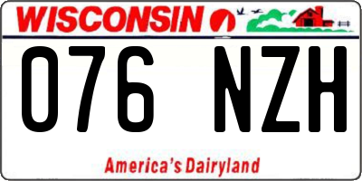 WI license plate 076NZH
