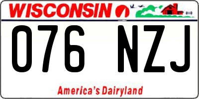 WI license plate 076NZJ