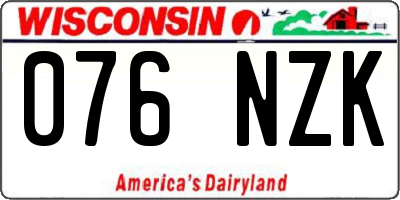 WI license plate 076NZK