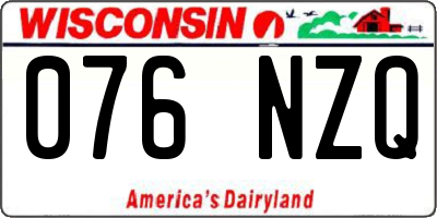WI license plate 076NZQ