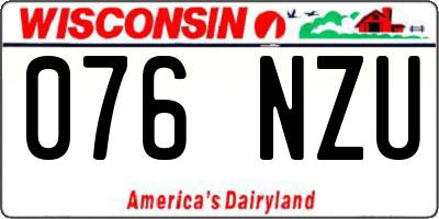 WI license plate 076NZU
