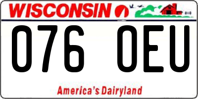 WI license plate 076OEU